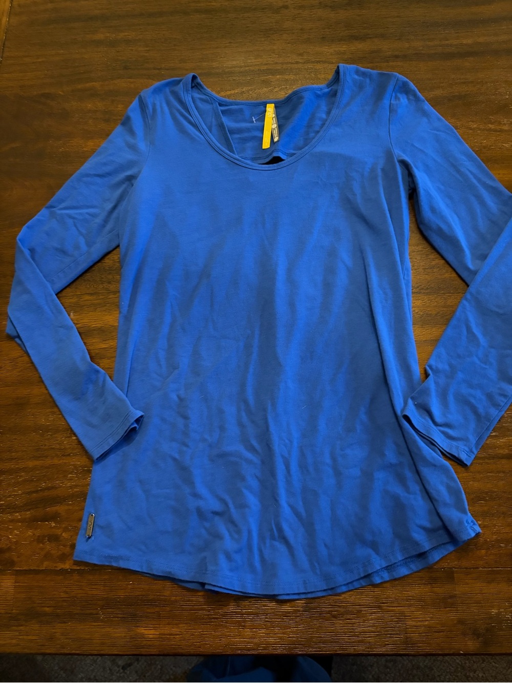 Lole Women’s Blue Long Sleeve Open Back Cutout Tunic Top Size Small